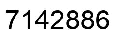 Number 7142886 black image