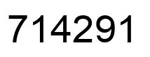 Number 714291 black image