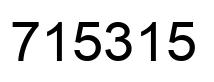 Number 715315 black image