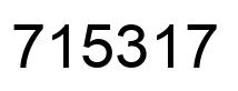 Number 715317 black image