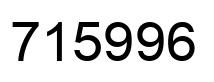 Number 715996 black image