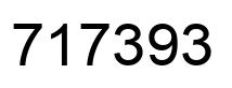 Number 717393 black image