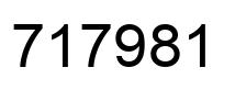 Number 717981 black image