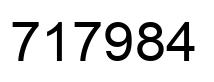 Number 717984 black image