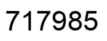 Number 717985 black image