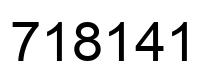 Número 718141 imagen negro