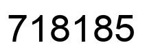 Number 718185 black image