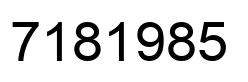 Número 7181985 imagen negro