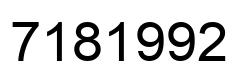 Número 7181992 imagen negro