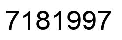 Número 7181997 imagen negro