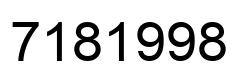 Número 7181998 imagen negro