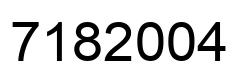 Número 7182004 imagen negro