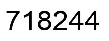 Number 718244 black image