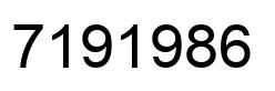 Number 7191986 black image