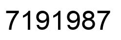 Number 7191987 black image
