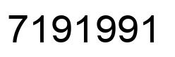 Number 7191991 black image