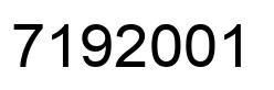 Número 7192001 imagen negro