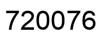 Number 720076 black image