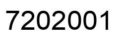 Number 7202001 black image