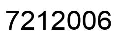 Number 7212006 black image