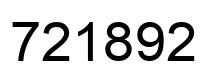 Number 721892 black image