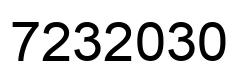 Number 7232030 black image