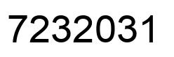 Number 7232031 black image
