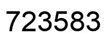 Number 723583 black image
