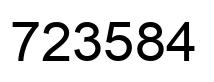 Number 723584 black image