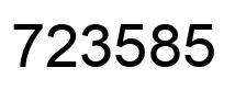 Number 723585 black image