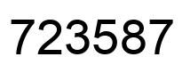 Number 723587 black image