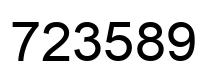 Number 723589 black image