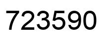 Number 723590 black image
