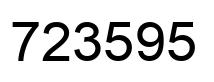 Number 723595 black image
