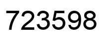 Número 723598 imagen negro