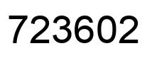 Número 723602 imagen negro