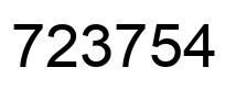 Number 723754 black image