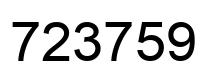 Number 723759 black image
