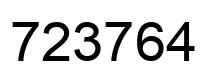 Número 723764 imagen negro