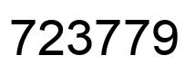 Number 723779 black image