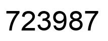 Número 723987 imagen negro