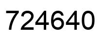 Number 724640 black image