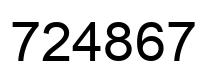 Number 724867 black image
