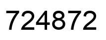 Number 724872 black image