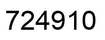 Number 724910 black image
