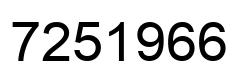 Number 7251966 black image