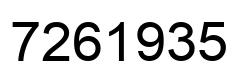 Number 7261935 black image