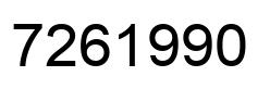 Number 7261990 black image
