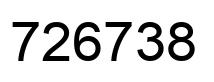 Number 726738 black image