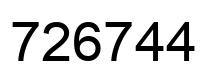 Number 726744 black image